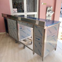 Πόστο καφέ 220*70*90/100 εκ, 1γούρνα, θέση για ψυγείο, ερμάρια & συρτάρια. Ποιότητα & Τιμή Stockinox-thumb-14