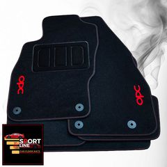 OPEL CORSA D & E 2006-2019 ΠΑΤΑΚΙΑ ΜΟΚΕΤΑ SPORT LINE ΜΑΥΡΟ ME ΚΟΚΚΙΝΗ ΡΑΦΗ - ΚΟΚΚΙΝΟ ΚΕΝΤΗΜΑ OPC ΣΕΤ 4ΤΜΧ
