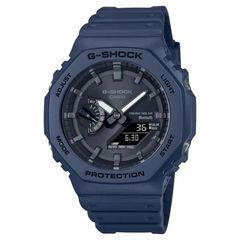 Casio G-Shock Digital Battery Watch with Rubber Strap Blue GA-B2100-2AER
