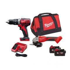 M18 BPPSAG-402B Powerpack Σετ Κρουστικό Δραπανοκατσάβιδο & Γωνιακός Τροχός Ø125mm 18V (2x4.0Ah) - 18V - 20V - MILWAUKEE (#3929145)