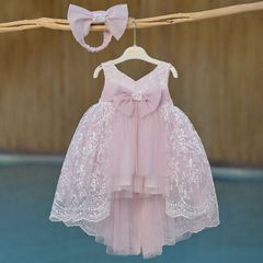 Aslanis Baby As635 Φόρεμα Βάπτισης 2τμχ Pink