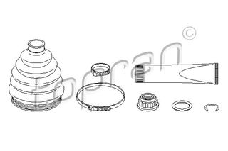 TOPRAN 110 242 546 - boot kit c.v.joint Σετ φούσκες, άξονας μετ. κίν.