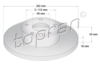 TOPRAN 104 088 - ΔIΣKOΠΛAKEΣ AΠΛEΣ VW T4 1.9D-2.4