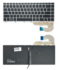 Πληκτρολόγιο για HP EliteBook 840 G5 KEY-114 με backlight, ασημί