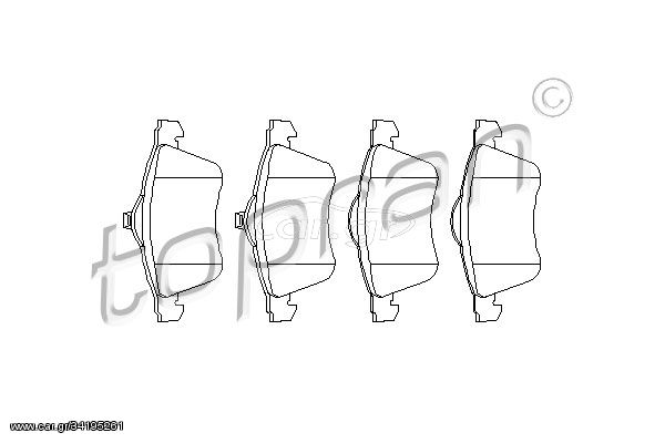 Σετ τακάκια, δισκόφρενα TOPRAN 109462