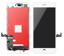 TW INCELL LCD για iPhone 8 Plus, camera-sensor ring, earmesh, λευκή