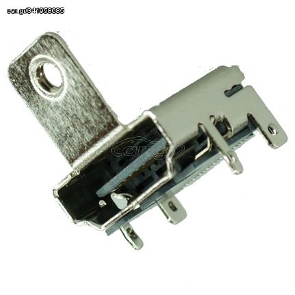 HDMI Connector A TYPE2, pins ίσια με κούμπωμα, βάση βιδώματος, Silver