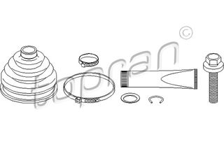 TOPRAN 111 678 546 - boot kit c.v.joint Σετ φούσκες, άξονας μετ. κίν.