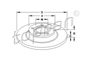 TOPRAN 104 435 - ΔIΣKOΠΛAKEΣ AΠΛEΣ AUDIA4 1.6-1.9D