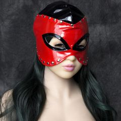 Shiny Red cosplay light pvc hood O/S