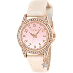 TIKKERS Crystals White Leather Strap - TK0203 TK0203