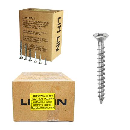 Νοβοπανόβιδες Lih Lin Γαλβανιζέ 4 x 35mm - Κουτί 1000τεμ.