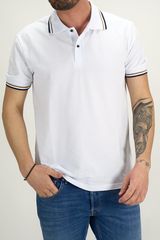 Paco Ανδρική Βαμβακερή Μπλούζα Polo  Άσπρο Regular Fit (2431090) (100% Βαμβάκι)