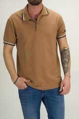 Paco Ανδρική Βαμβακερή Μπλούζα Polo  Καμηλό Regular Fit (2431090) (100% Βαμβάκι)