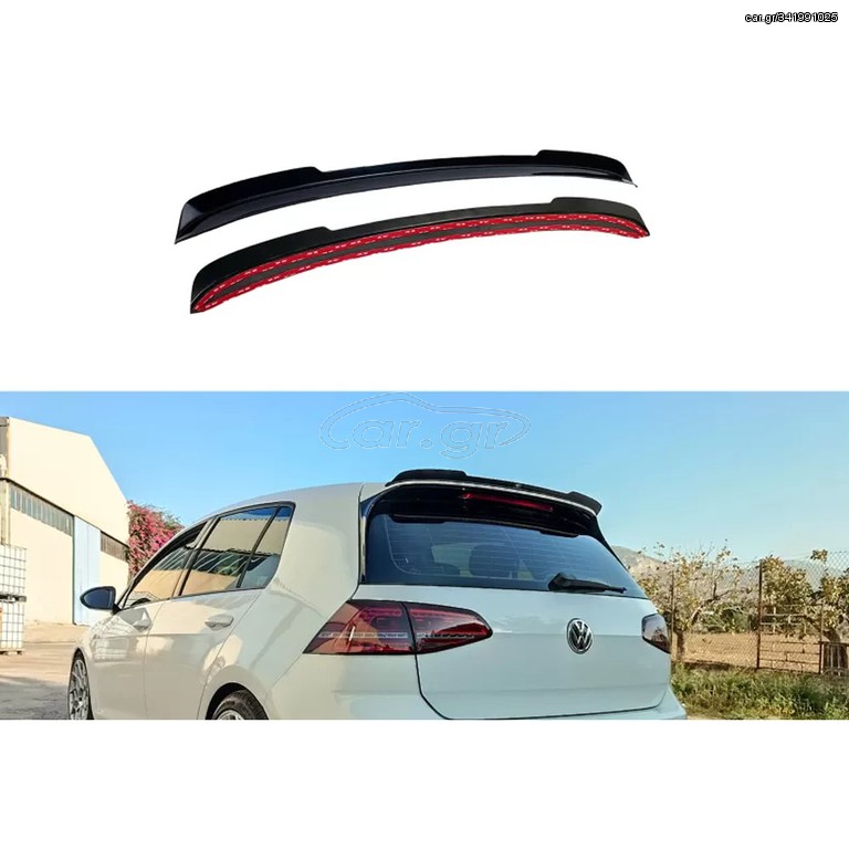 Αεροτομή Οροφής για VW Golf 7 R / R-Line / GTI Επιπρόσθετη από ABS Πλαστικό Motordrome Design - 1 τεμ.