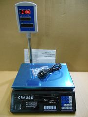 Ζυγαρια Ηλεκτρονικη επιτραπεζια 30Kg κιλων με κολωνα . Τιμη 35 ευρω . διαστασεις επιφανειας ζυγησης 34χ23 cm ,  Αλαγη ενδειξης ανα 5g