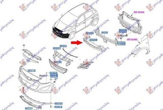 Αντιθορυβικό Προφυλακτήρα Εμπρός (Γνήσιο Ανταλλακτικό) Hyundai i20 2012-2014