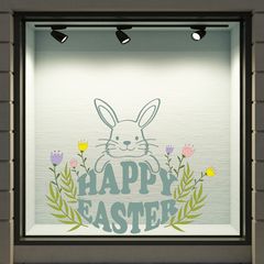 Αυτοκόλλητο Βιτρίνας - Happy Easter-120cm x 95cm