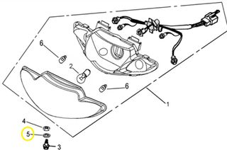 Ροδέλα Βίδας Μπροστινού Φαναριού 5mm Daytona Sprinter.125i VGA001-01022