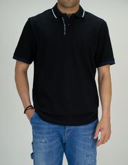 Jack & Jones Ανδρική Βαμβακερή Μπλούζα Polo "STEEL" Μαύρο Regular Fit (12248442) (100% Βαμβάκι)