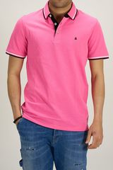 Jack & Jones Ανδρική Βαμβακερή Μπλούζα Polo "PAULOS" Ροζ Slim Fit (12136668) (100% Οργανικό Βαμβάκι)