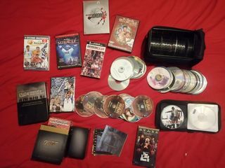 CD player Large assortment of music,cds movies, and VHS 