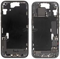 For iPhone/iPad (AP150021B) Middle Frame - Black, for model iPhone 15 (Pulled, without small parts)