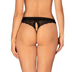 Plus size Obsessive Chemeris crotchless panties Black-thumb-8