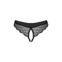 Plus size Obsessive Chemeris crotchless panties Black-thumb-4