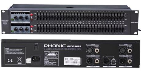  PHONIC GEQ-3102F 2X31 BAND STEREO GRAPHIC EQUALIZER.