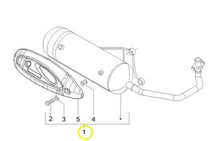 Εξάτμιση Piaggio Zip 50 4T NOABS E2 2006-2013 LBMC25C T969302