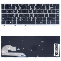 Πληκτρολόγιο Ελληνικό - Greek Laptop Keyboard για HP EliteBook 745 840 846 G5 G6 GR L14377-001 L14378-001 L14379-151 GR Pointer Black with Silver Frame ( Κωδ.40906GRNOBL )