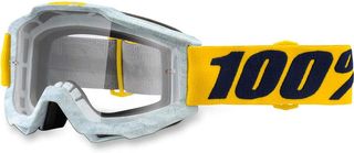 100% Accuri Goggles Athleto, Yellow w/Clear Lens