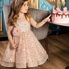 Dolce Bambini 9775-8 Φόρεμα Βάπτισης 2τμχ Puce