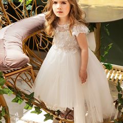 Dolce Bambini 9761-1 Φόρεμα Βάπτισης 2τμχ Ivory