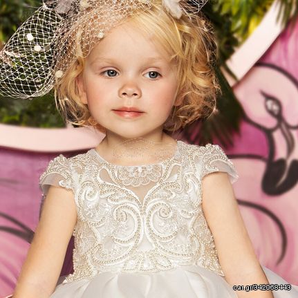 Dolce Bambini 9757-1 Φόρεμα Βάπτισης 2τμχ Ivory