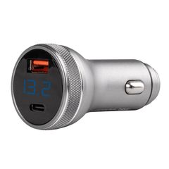 ΦΟΡΤΙΣΤΗΣ ΜΕ 2 ΘΥΡΕΣ USB+USB-C ΒΟΛΤΟΜΕΤΡΟ ΜΠΑΤΑΡΙΑΣ 12/24V 38W 3A ΑΣΗΜΙ PCH PRO-06