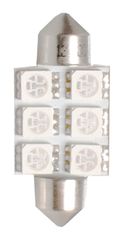 ΛΑΜΠΑΚΙΑ ΠΛΑΦΟΝΙΕΡΑΣ C5W/C10W 12V 1,44W SV8,5 36mm PREMIUM LED 6xSMD5050 ΜΠΛΕ M-TECH - 1 ΤΕΜ.