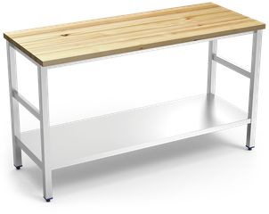  ΠΑΓΚΟΣ ΕΡΓΑΣΙΑΣ ΚΟΥΖΙΝΑΣ ΜΕ ΑΝΟΞΕΙΔΩΤΟ ΣΚΕΛΕΤΟ ΚΑΙ ΞΥΛΙΝΗ ΕΠΙΦΑΝΕΙΑ  1000x600x880 mm