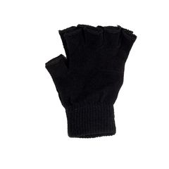 Πλεκτά γάντια μαύρα με κομμένα δάχτυλα  - 4364-BLK
