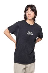 Kaotiko Black Illusion Washed T-shirt Γυναικείο Boyfriend Fit - AO022-01-G002-W