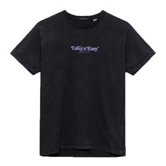Kaotiko Black Take It Easy Washed T-shirt Γυναικείο Boyfriend Fit - AO021-01-G002-W