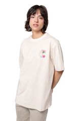 Kaotiko Marrakech Organic Cotton T-shirt Ivory Γυναικείο Boyfriend Fit - AO025-01S-G002-W