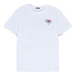 Kaotiko Washed Serving Good T-shirt White Γυναικείο Boyfriend Fit - AO046-01-G002-W