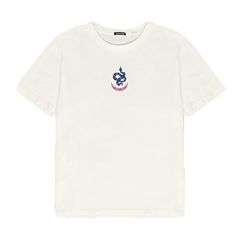 Kaotiko Wild Power Organic Cotton T-shirt Ivory Γυναικείο Boyfriend Fit - AO082-01S-G002-W