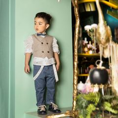 Dolce Bambini 8706 Κοστούμι Βάπτισης 6τμχ Light blue