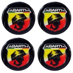 ABARTH ΑΥΤΟΚΟΛΛΗΤΑ ΣΗΜΑΤΑ ΖΑΝΤΩΝ 6 cm ΜΑΥΡΟ ΜΕ ΕΠΙΚΑΛΥΨΗ ΣΜΑΛΤΟΥ  - 4 ΤΕΜ.