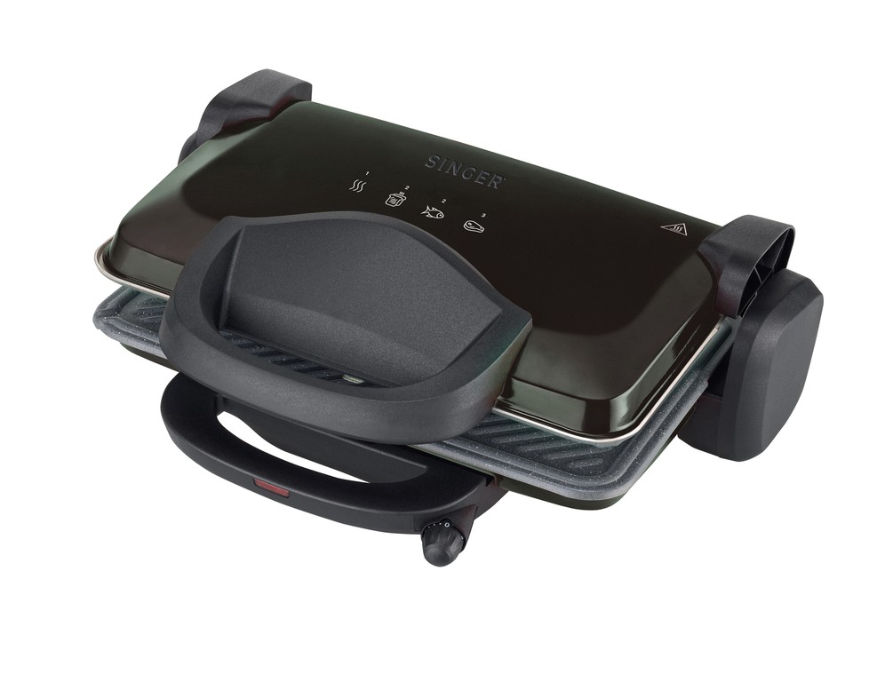 Singer CG-1800AN Μαύρη Τοστιέρα Γκριλιέρα με Αποσπώμενες Πλάκες 1800W