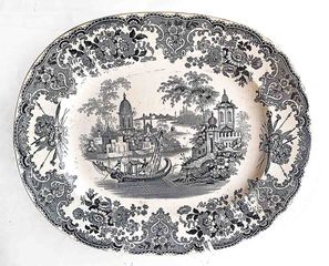 Αντικα πιατελα πορσελανης CANTON του 1890