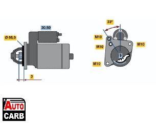 Μίζα BOSCH 0001108143 για RENAULT 19 1991-2003, RENAULT CLIO 1990-1998, RENAULT ESPACE 1996-2002